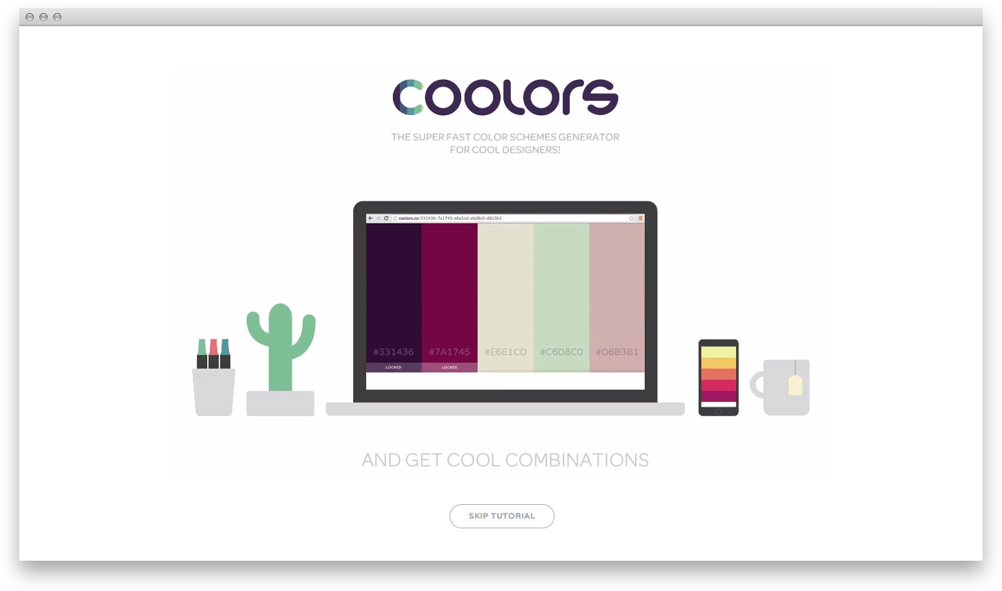Coolors — новый удобный способ подбора цветовых схем