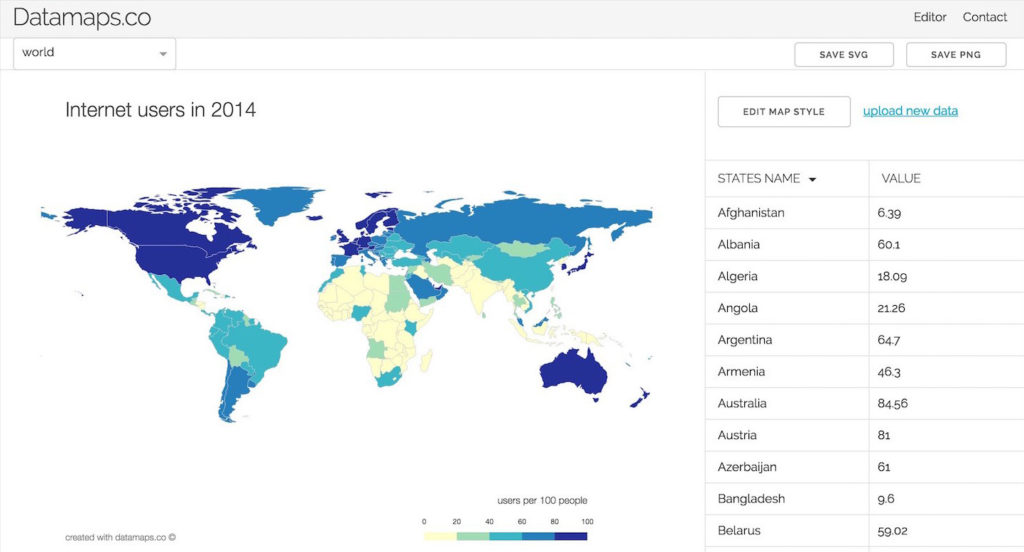 DataMaps.co — инструмент для создания карт с данными — Оди. О дизайне