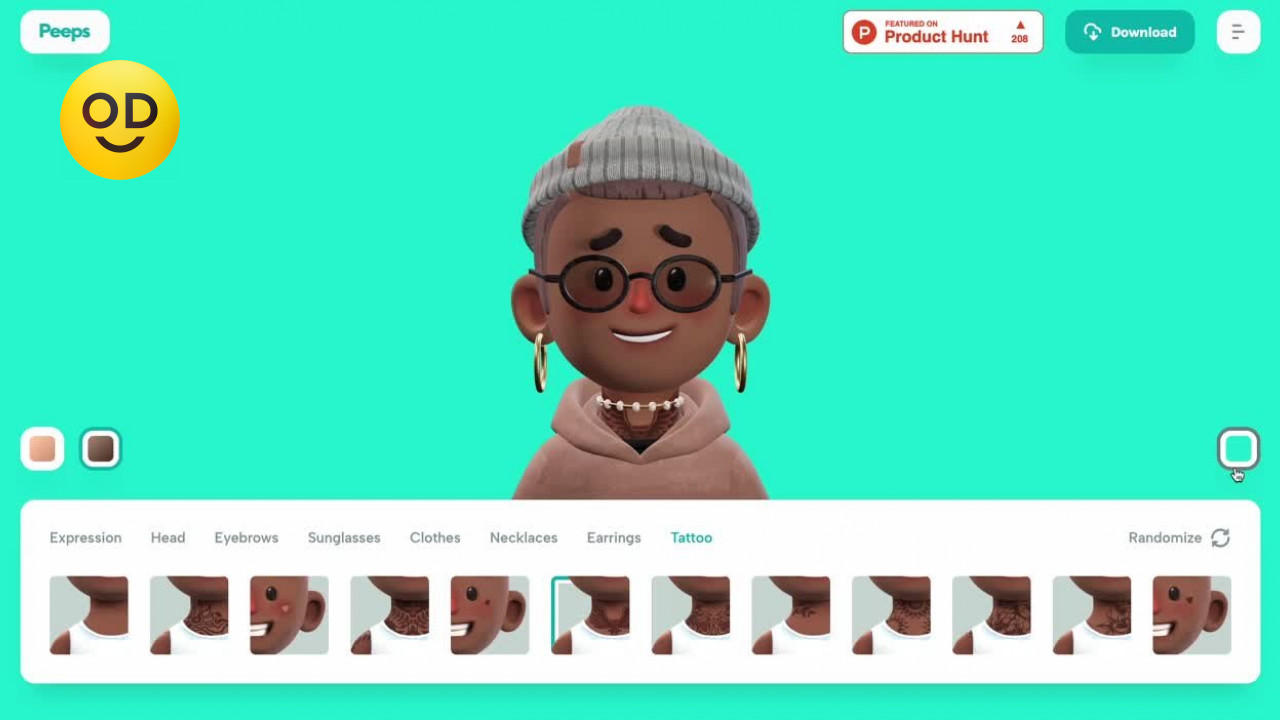 Peeps Avatar Builder — бесплатный онлайн-конструктор 3D-аватаров — Оди. О  дизайне